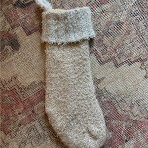 Anthropologie Cream Holiday Stocking